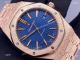 JF Factory Swiss Audemars Piguet 15454 Frosted Gold Blue Dial Watch 37mm Lady (8)_th.jpg